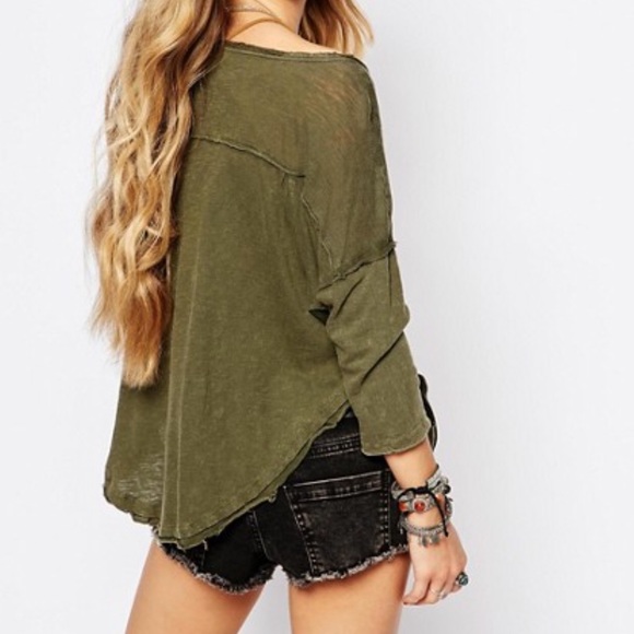 Free People Tops - Free People Olive Green Henley